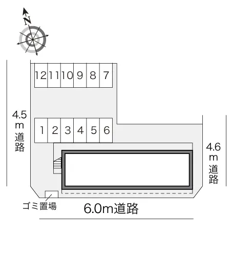 ★手数料０円★高萩市肥前町２丁目　月極駐車場（LP）